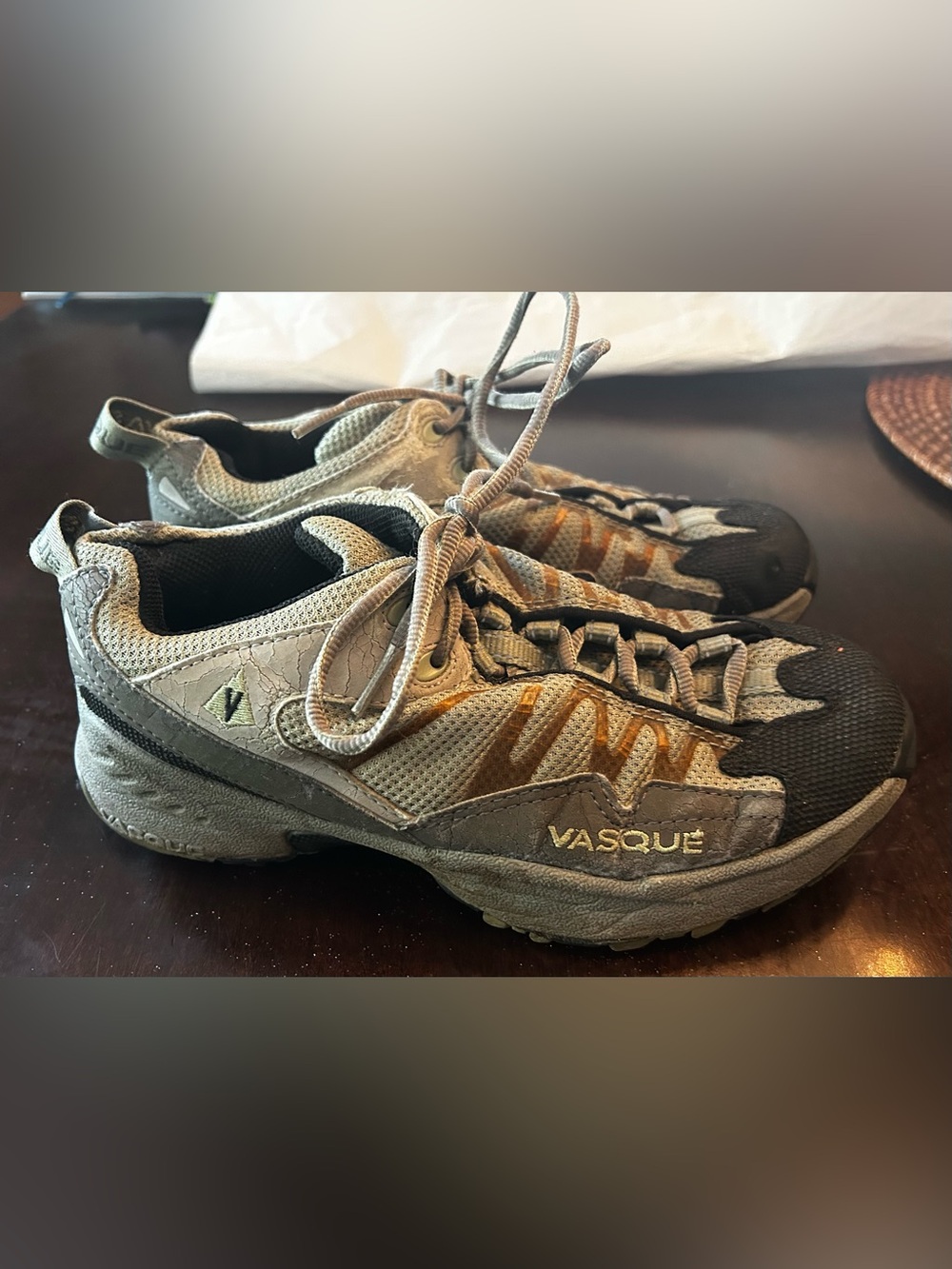 Vasque Olive Green and Black Women's Trail Sneakers